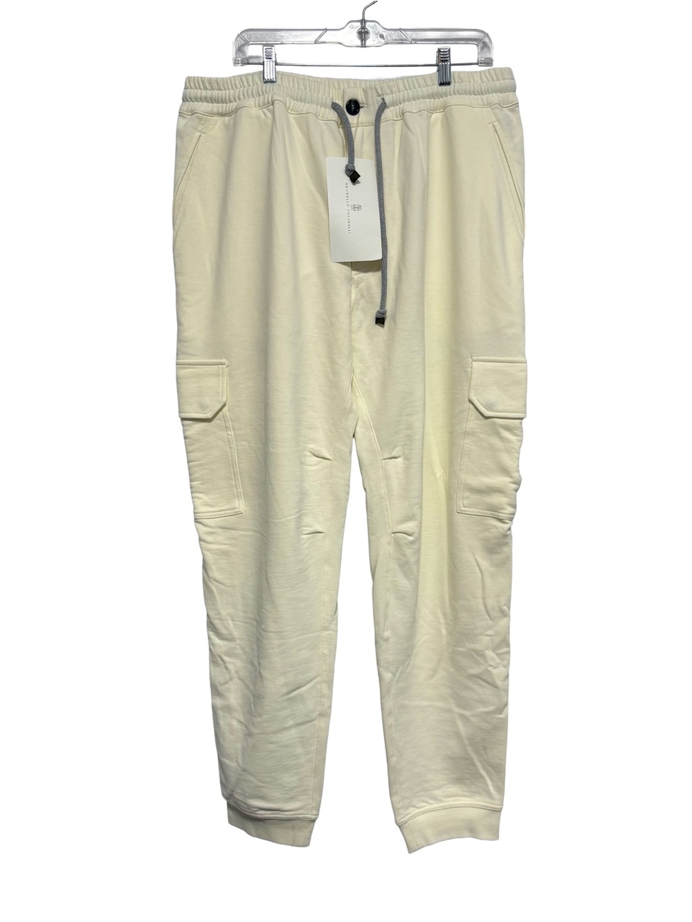 Brunello Cucinelli Cream Cargo Jogger Pants